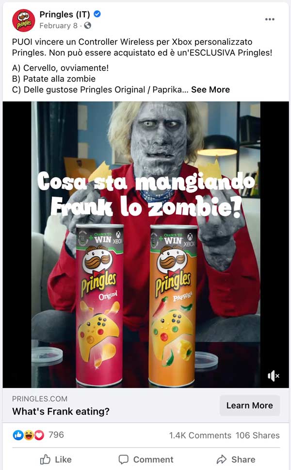 giveaway pringles instagram facebook quiz