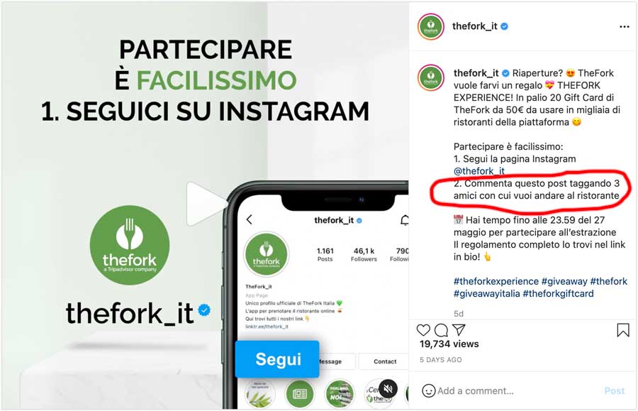 tagga un amico giveaway